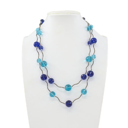 Collana onde blu.