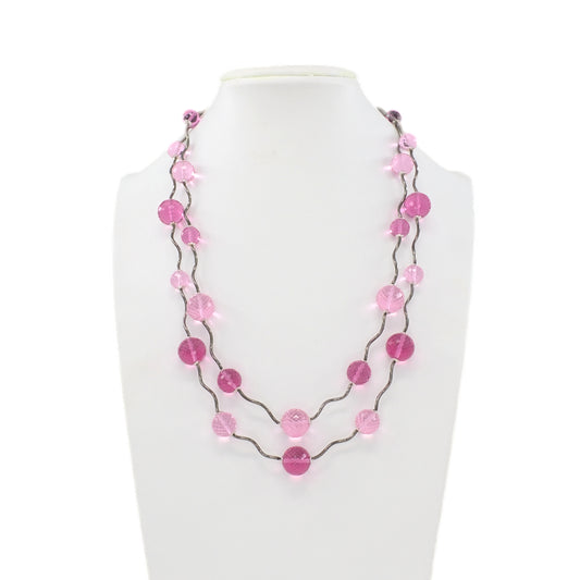 Collana onde rosa - Mathis & Co.